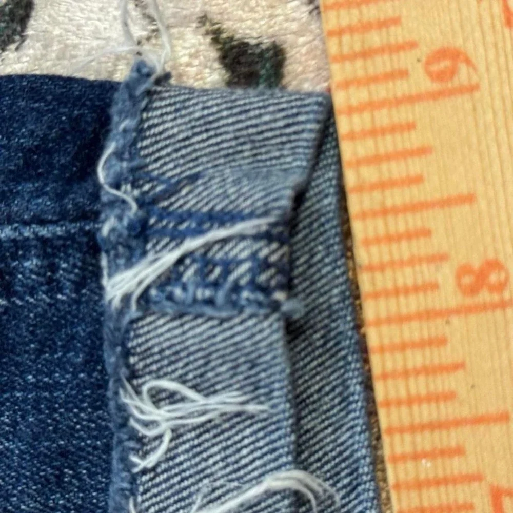 Hollister High Rise Short Short Blue Denim Distressed Shorts Womens 1 W25